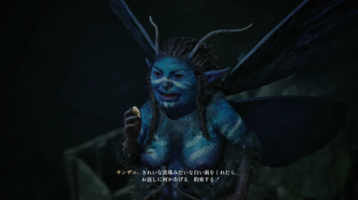 光る歯を集める